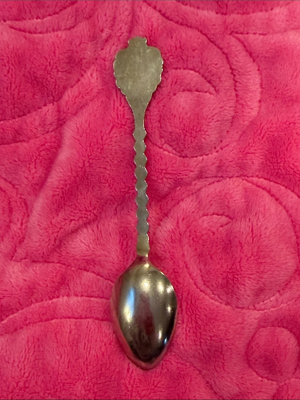 Switzerland Crest Decorative Silver Spoon - Red Accent